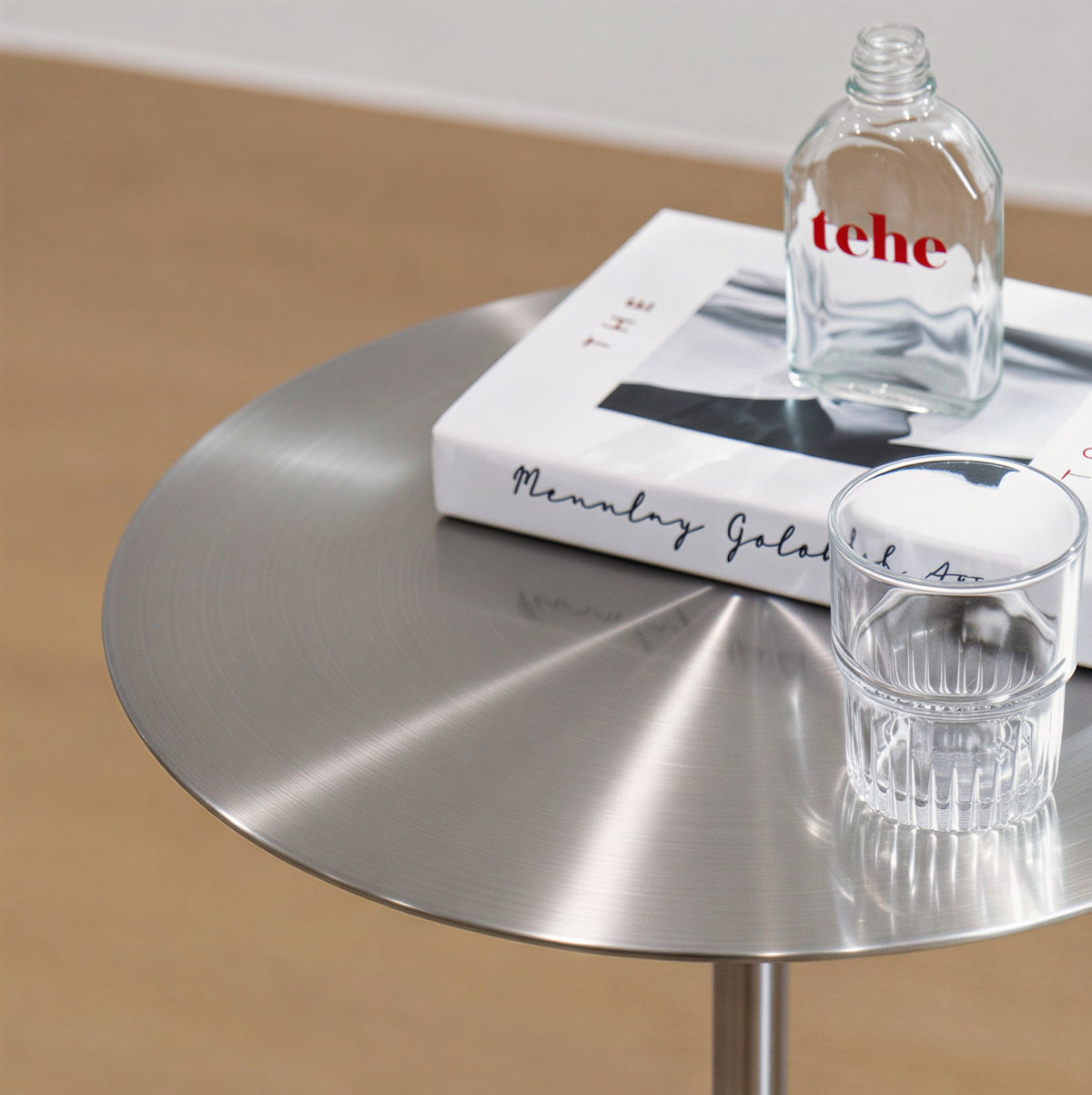 Stainless Pedestal Side Table