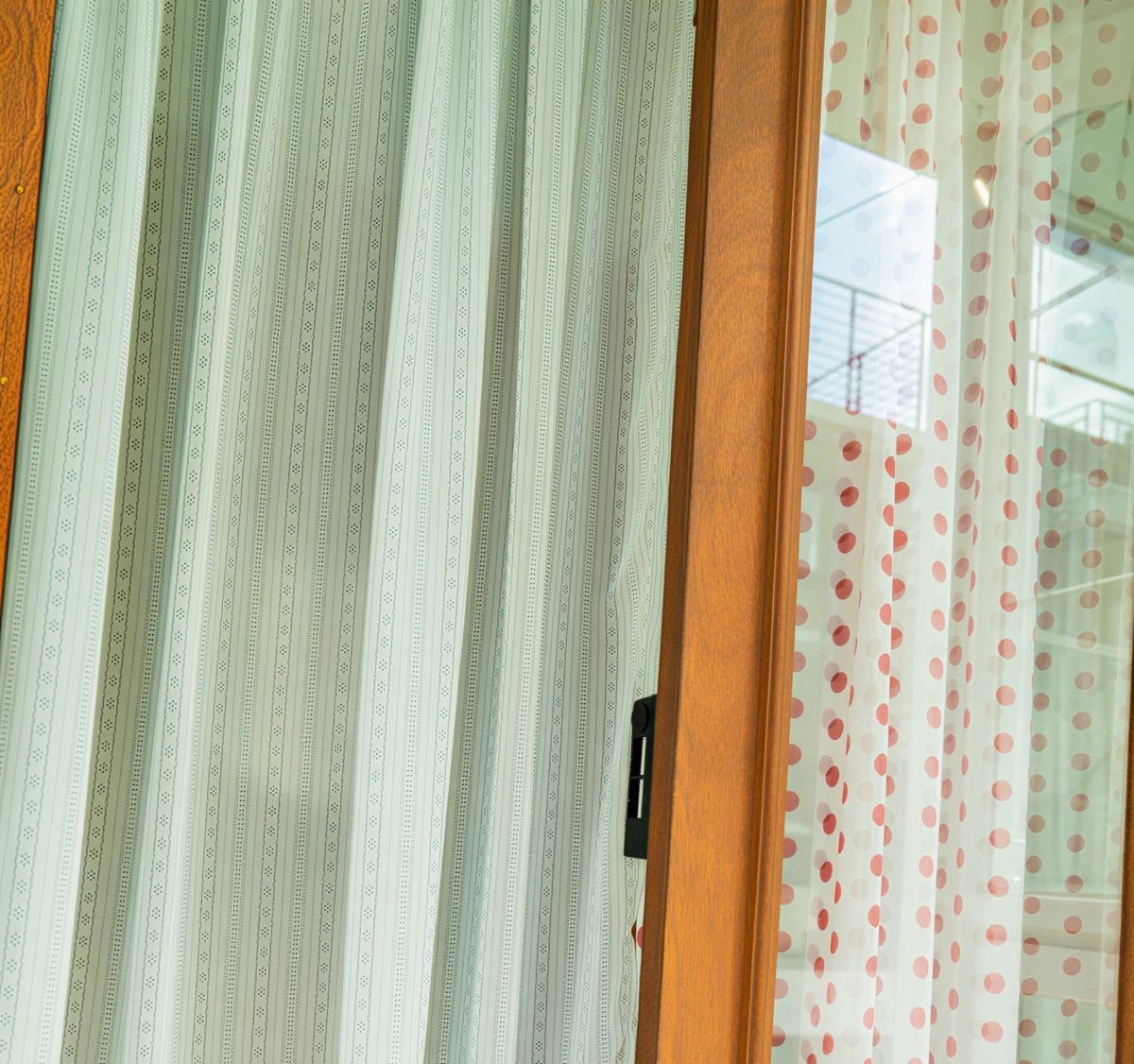 Retro Patchwork Chiffon Door Curtain