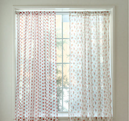 Retro Patchwork Chiffon Door Curtain