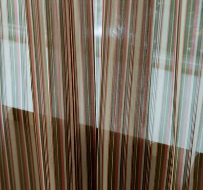 Retro Patchwork Chiffon Door Curtain