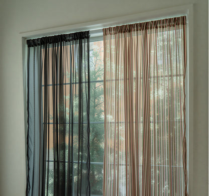 Retro Patchwork Chiffon Door Curtain