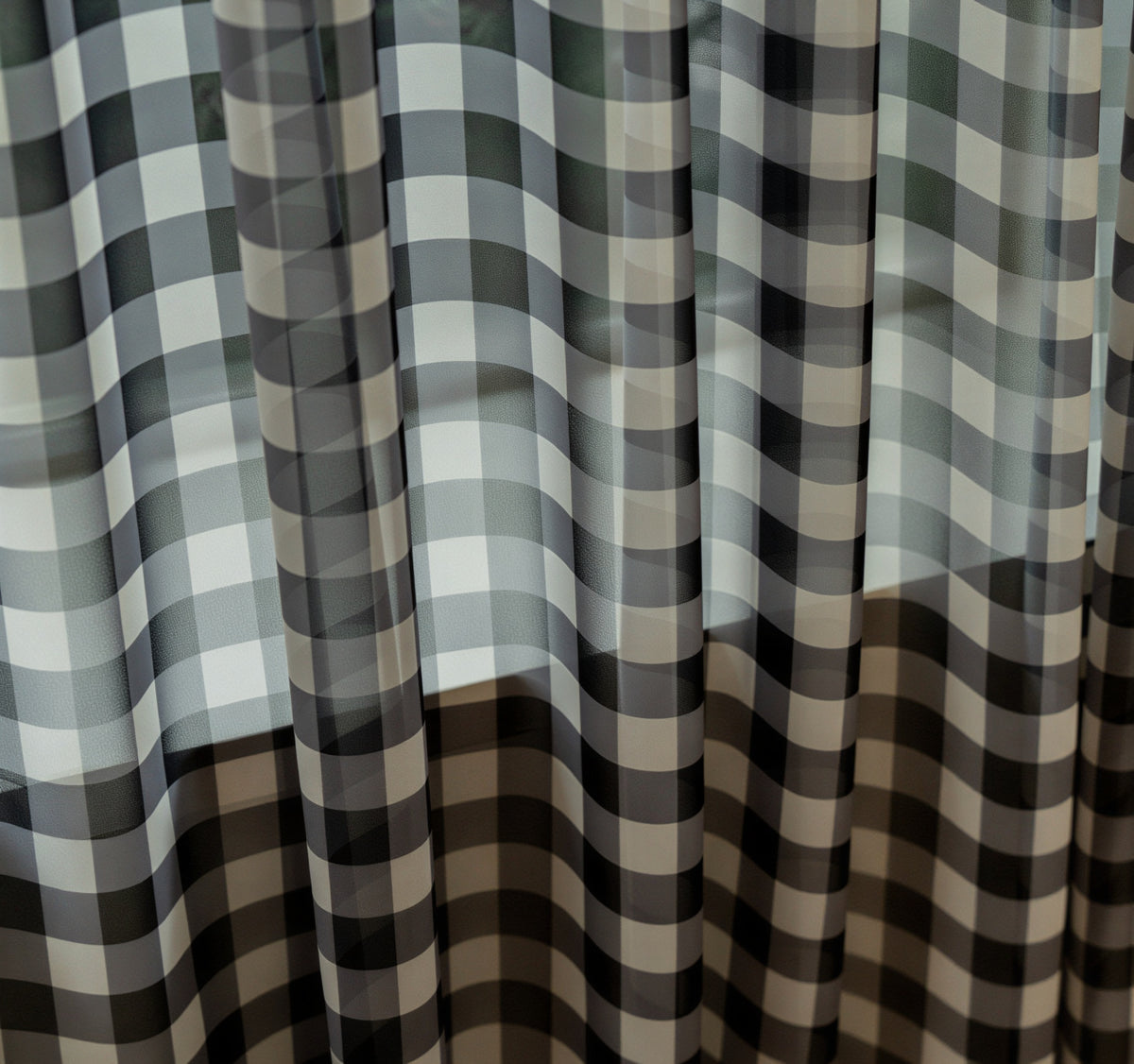 Retro Patchwork Chiffon Door Curtain