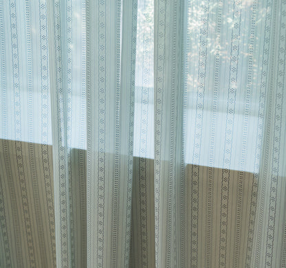 Retro Patchwork Chiffon Door Curtain