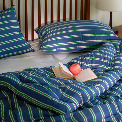 Self-Warming Stripe Comforter Set