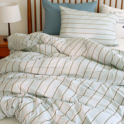 Self-Warming Stripe Comforter Set