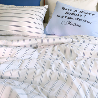 Self-Warming Stripe Comforter Set