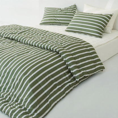 Self-Warming Stripe Comforter Set