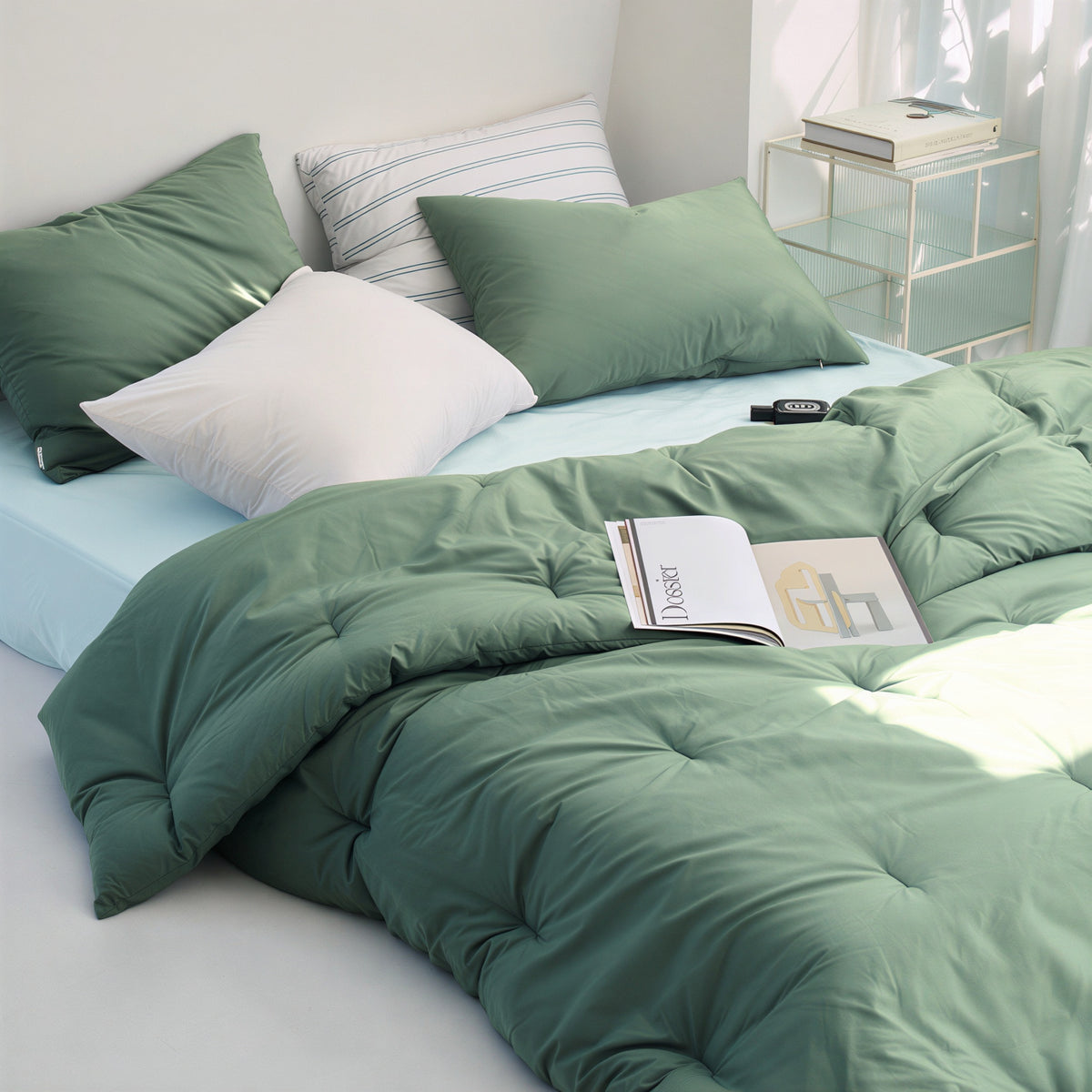 Self-Warming Stripe Comforter Set