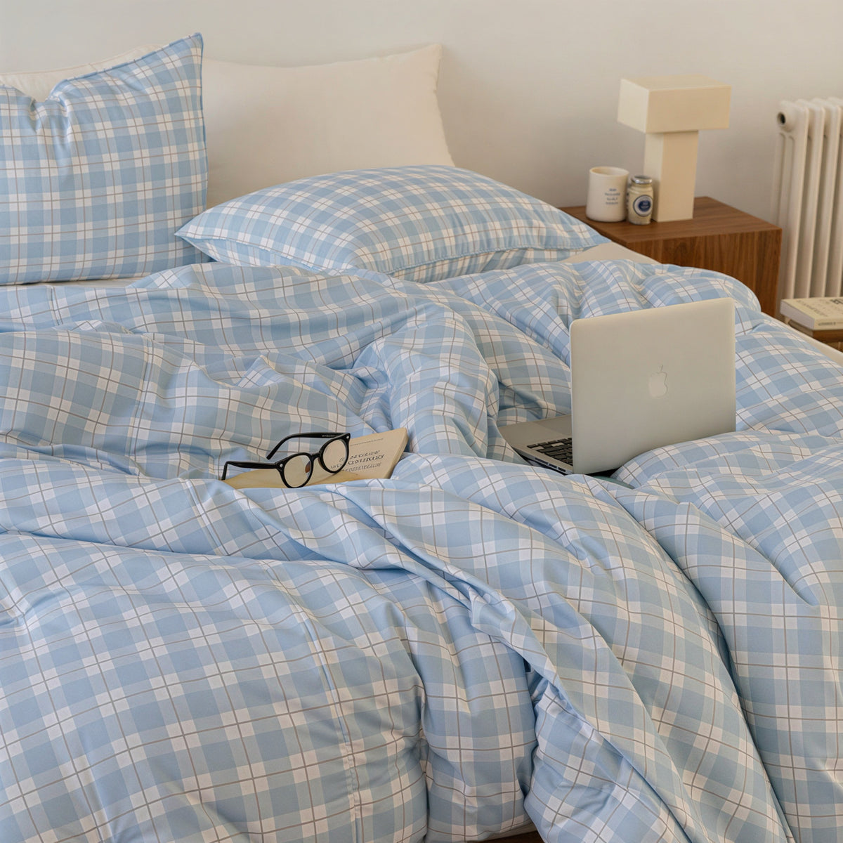 Cloud Check Comforter Set
