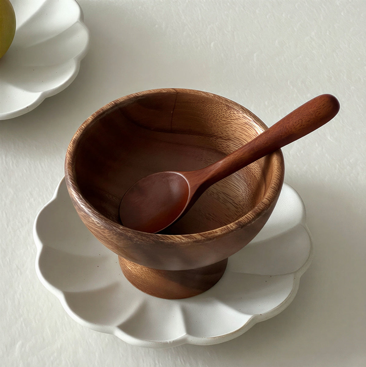 Acacia Wood Dessert Bowl