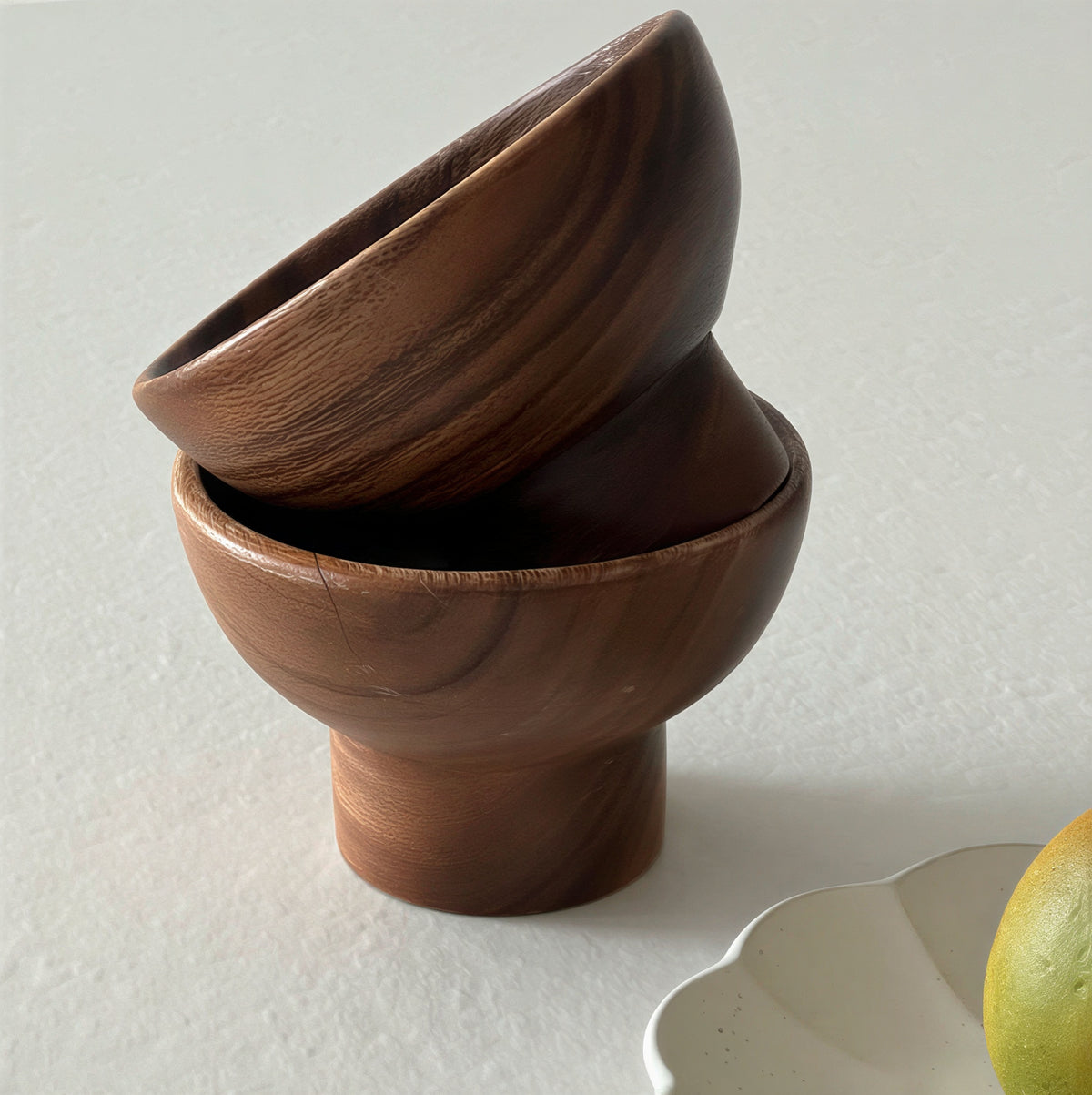 Acacia Wood Dessert Bowl