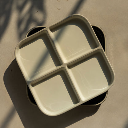 Chagok Square 4-Section Divided Plate