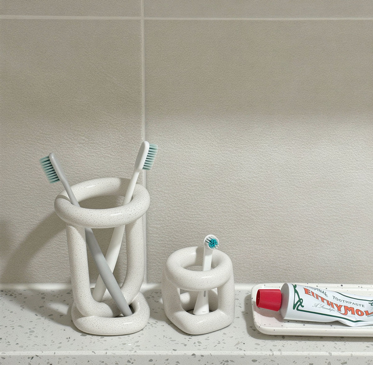 Coconut Ceramic Toothbrush Holder