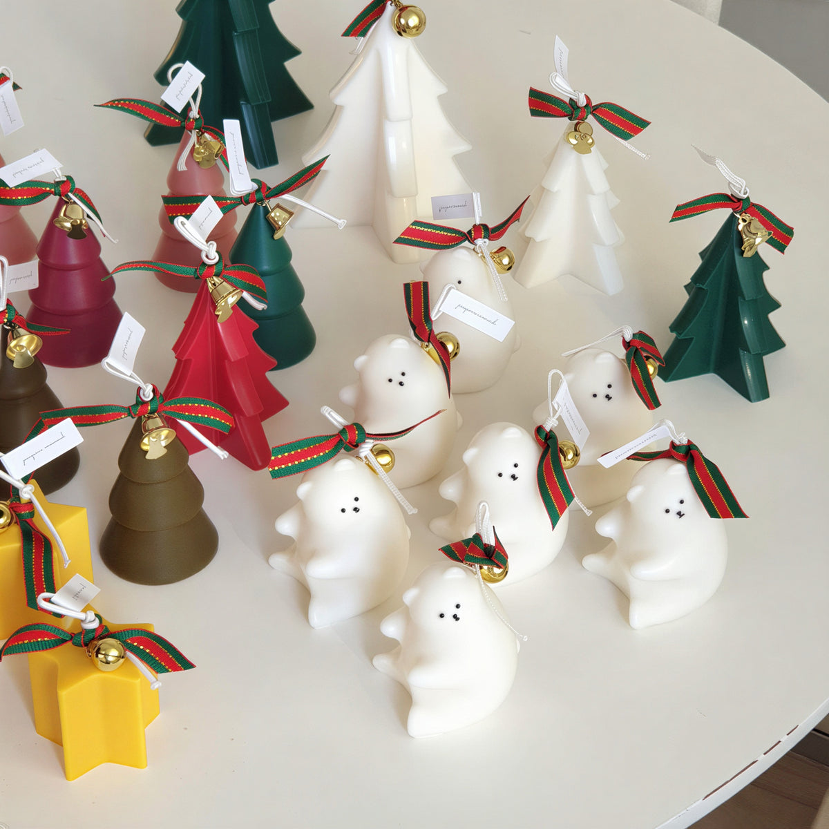 Christmas Bear & Tree Candle Set