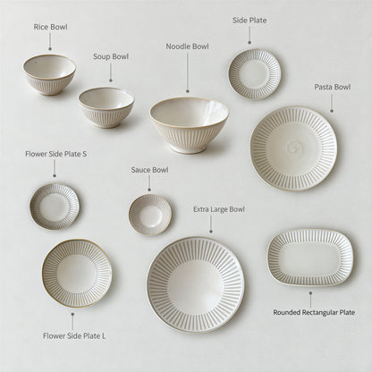 Linen Beige Dinnerware Set for 1 (5-Piece)