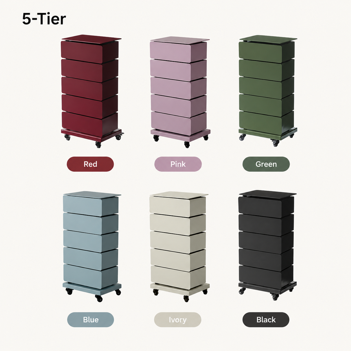 Tower Rotating Drawer Trolley