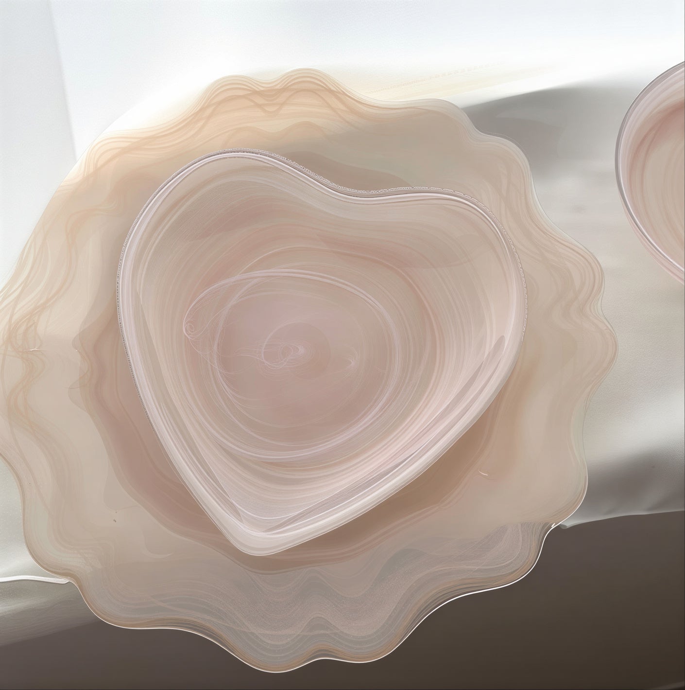 Alabaster Candy Dessert Plate - close up