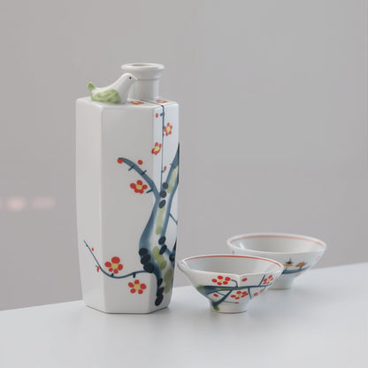 Bird & Blossom Porcelain Sake Gift Set