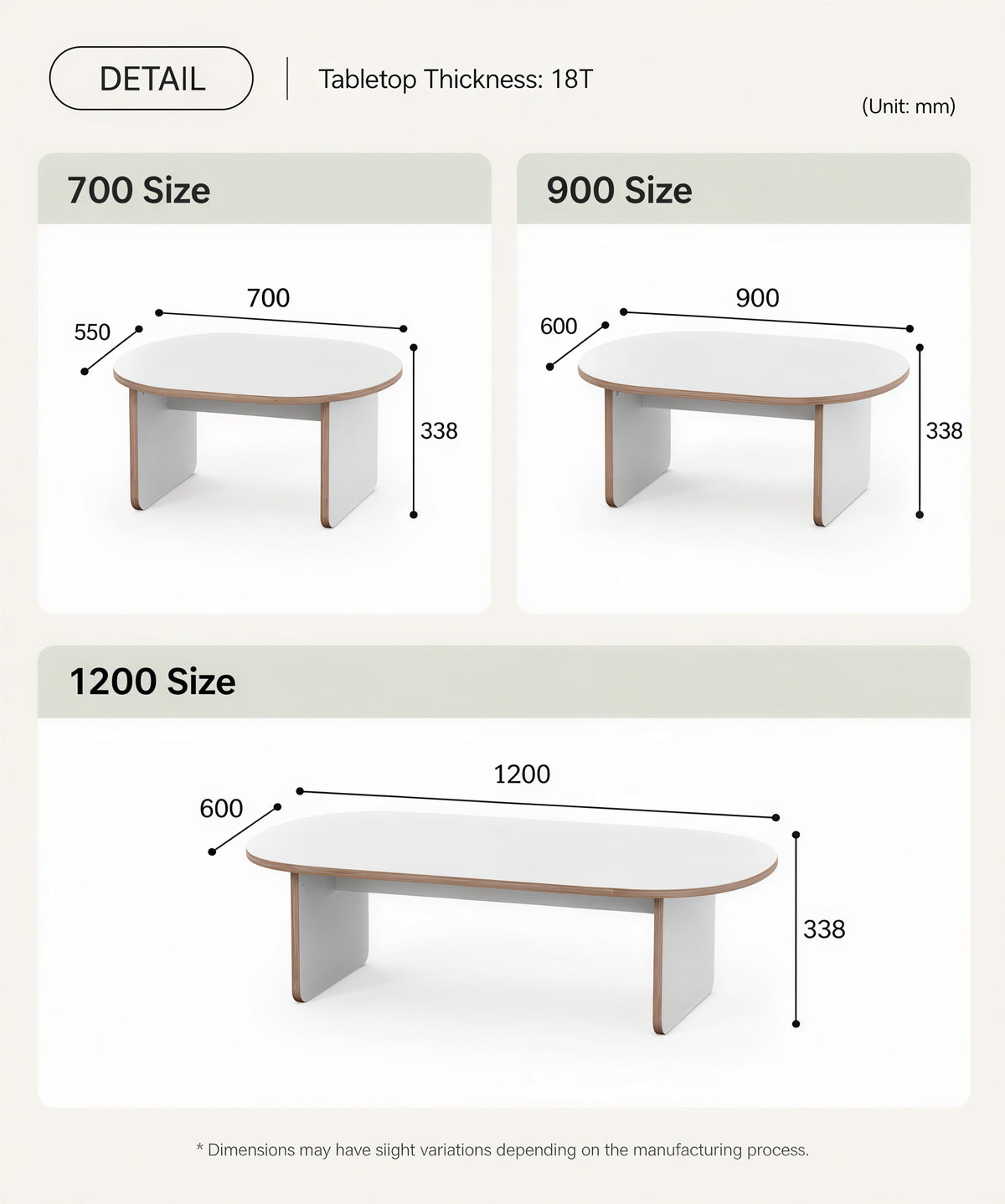 Olive Oval Coffee Table