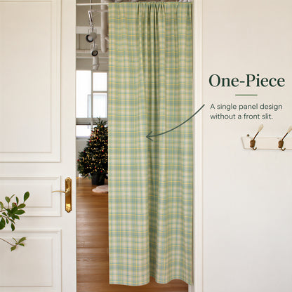 Vintage Check Door Curtain