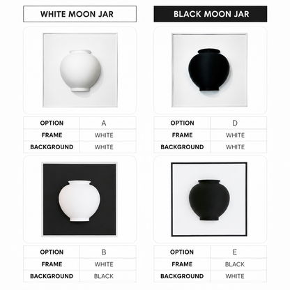 3D Moon Jar Wall Art Frame
