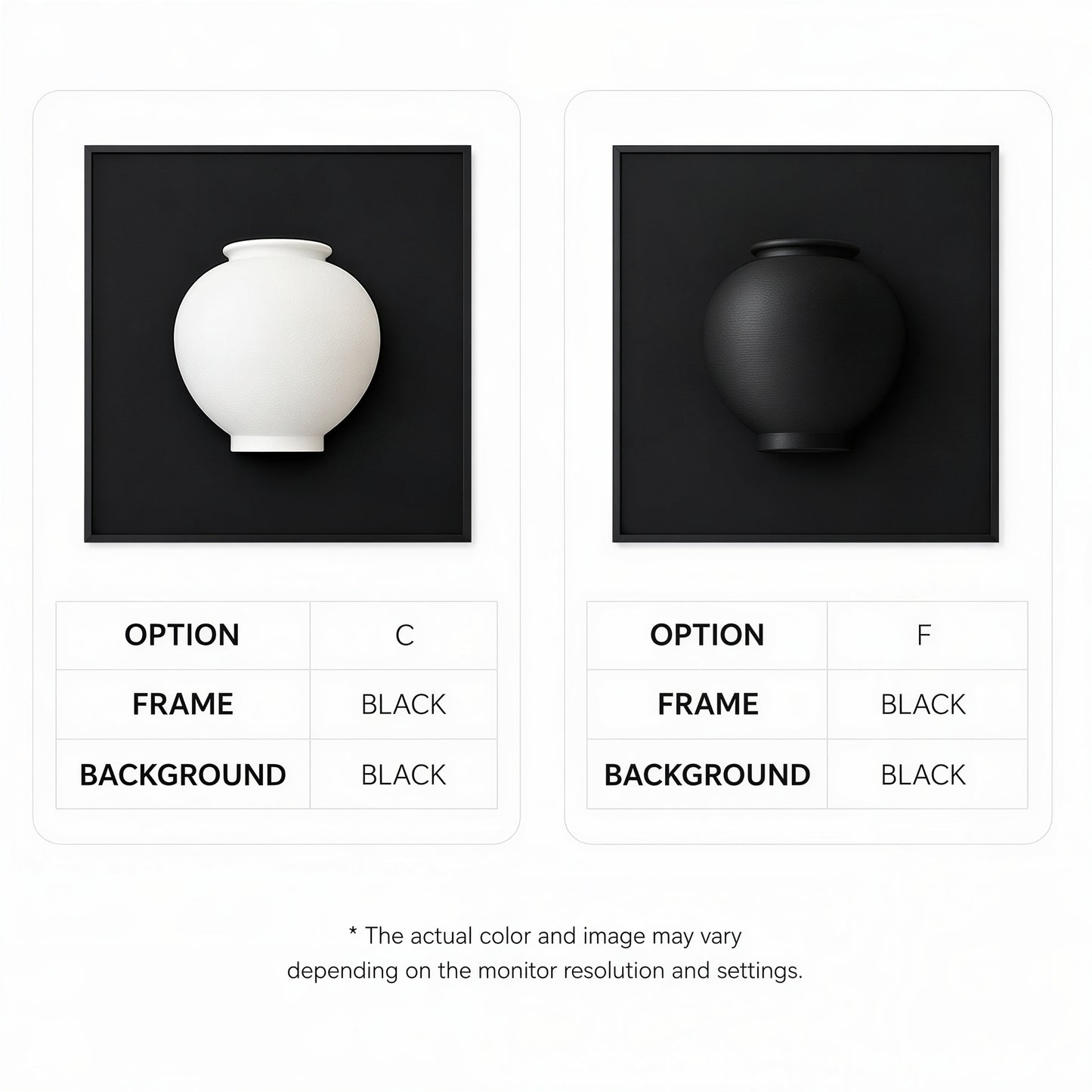 3D Moon Jar Wall Art Frame