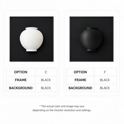 3D Moon Jar Wall Art Frame