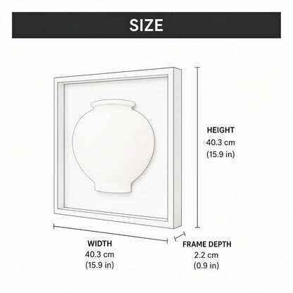 3D Moon Jar Wall Art Frame
