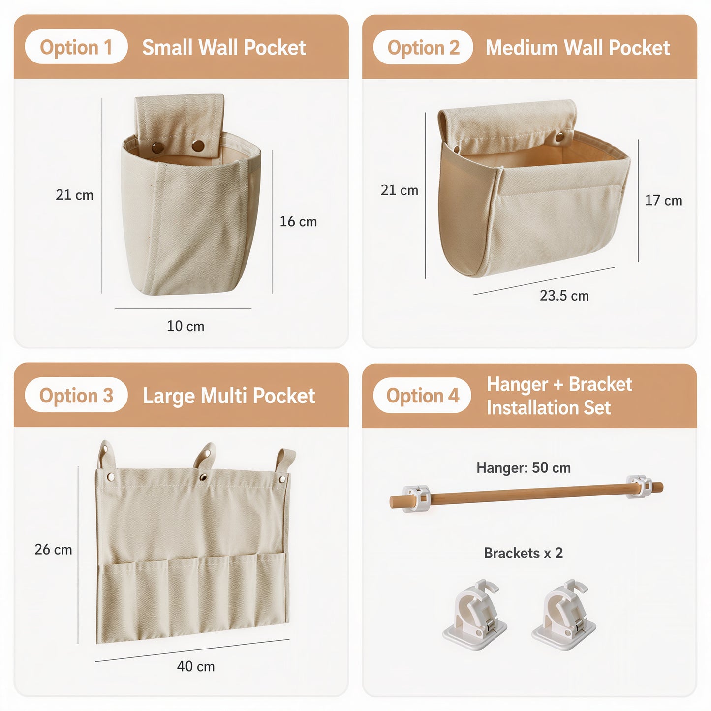 Canvas Wall Pocket Organizer