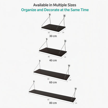 No-Drill Clear Acrylic Wall Shelf