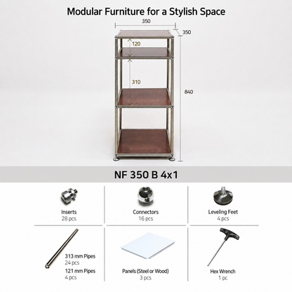 Mid-Century DIY 3-Tier Modular Shelf