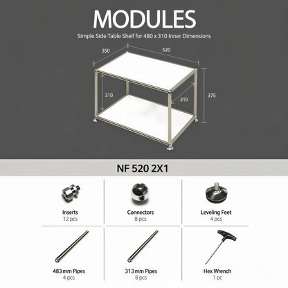Mid-Century Extendable DIY 2-Tier Modular Shelf