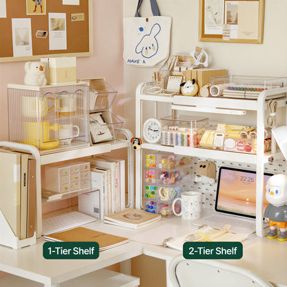 Adjustable Desk Storage Shelf (2-Tier)
