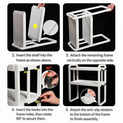 Adjustable Desk Storage Shelf (2-Tier)