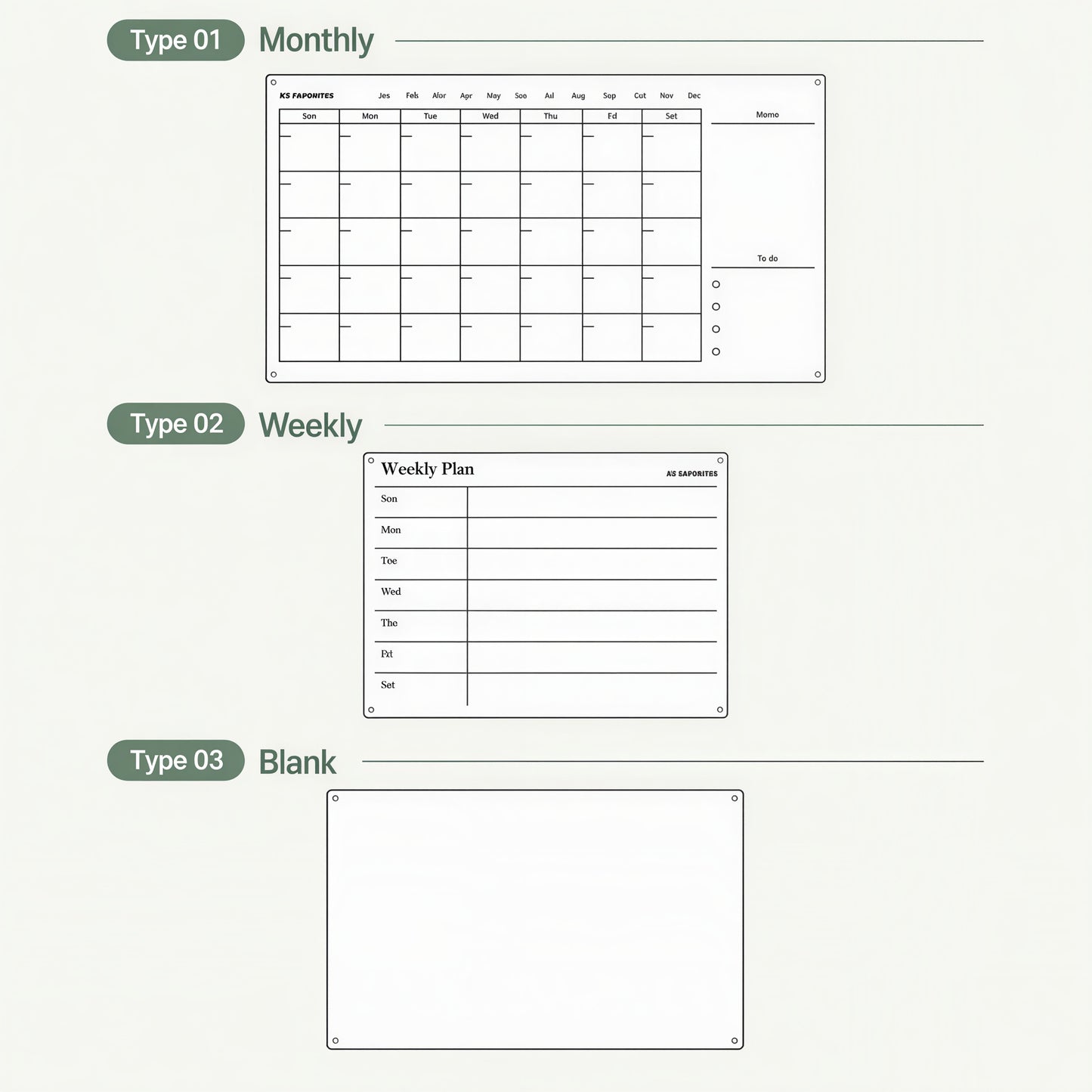 Acrylic Magnetic Memo & Planner Board