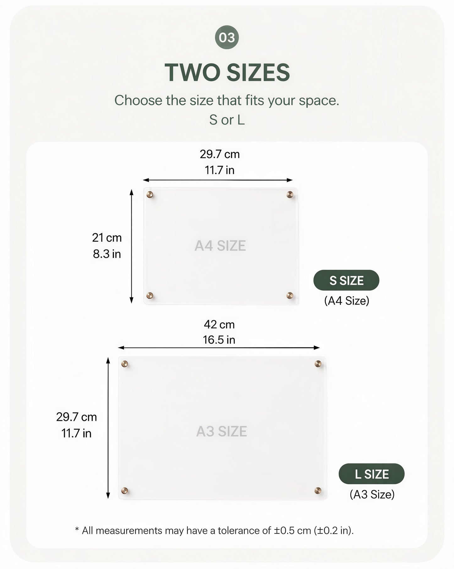 Acrylic Magnetic Memo & Planner Board