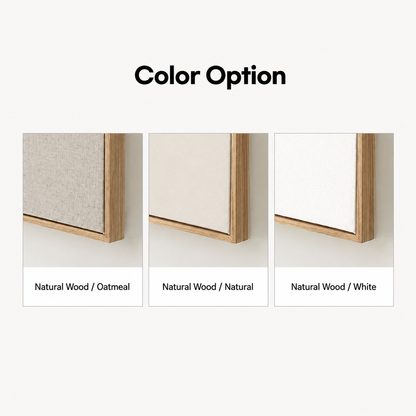 Wood-Framed Linen Magnetic Board