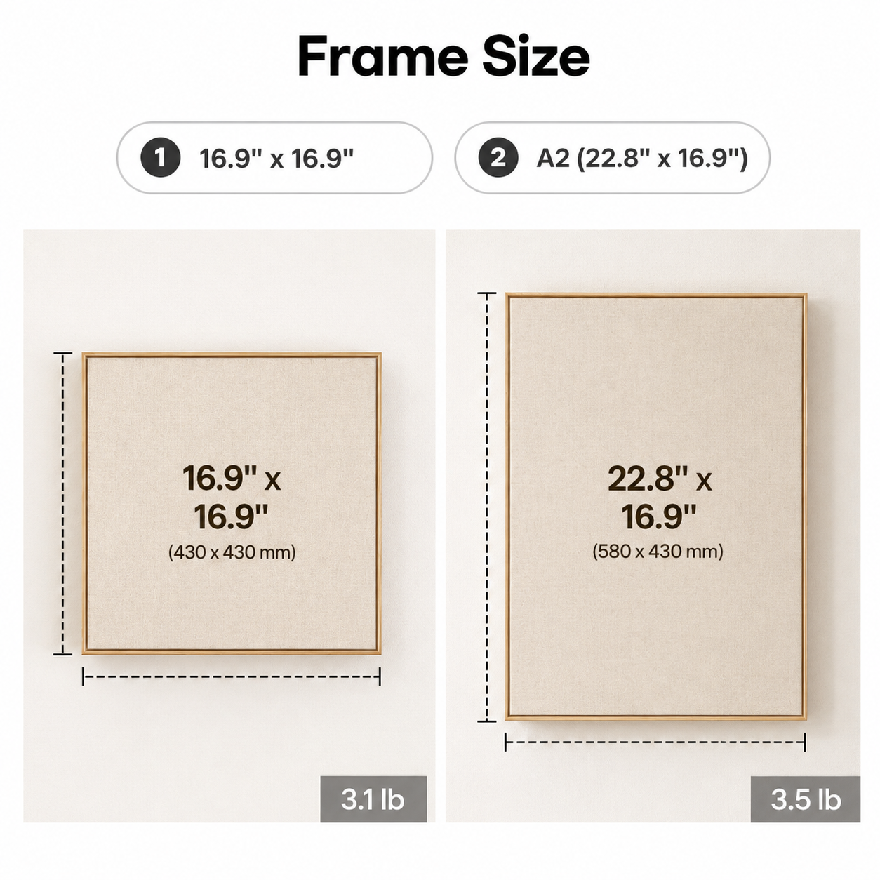 Wood-Framed Linen Magnetic Board