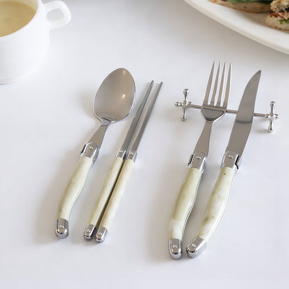Laguiole Flatware & Chopsticks Set for 2 (8-Piece)