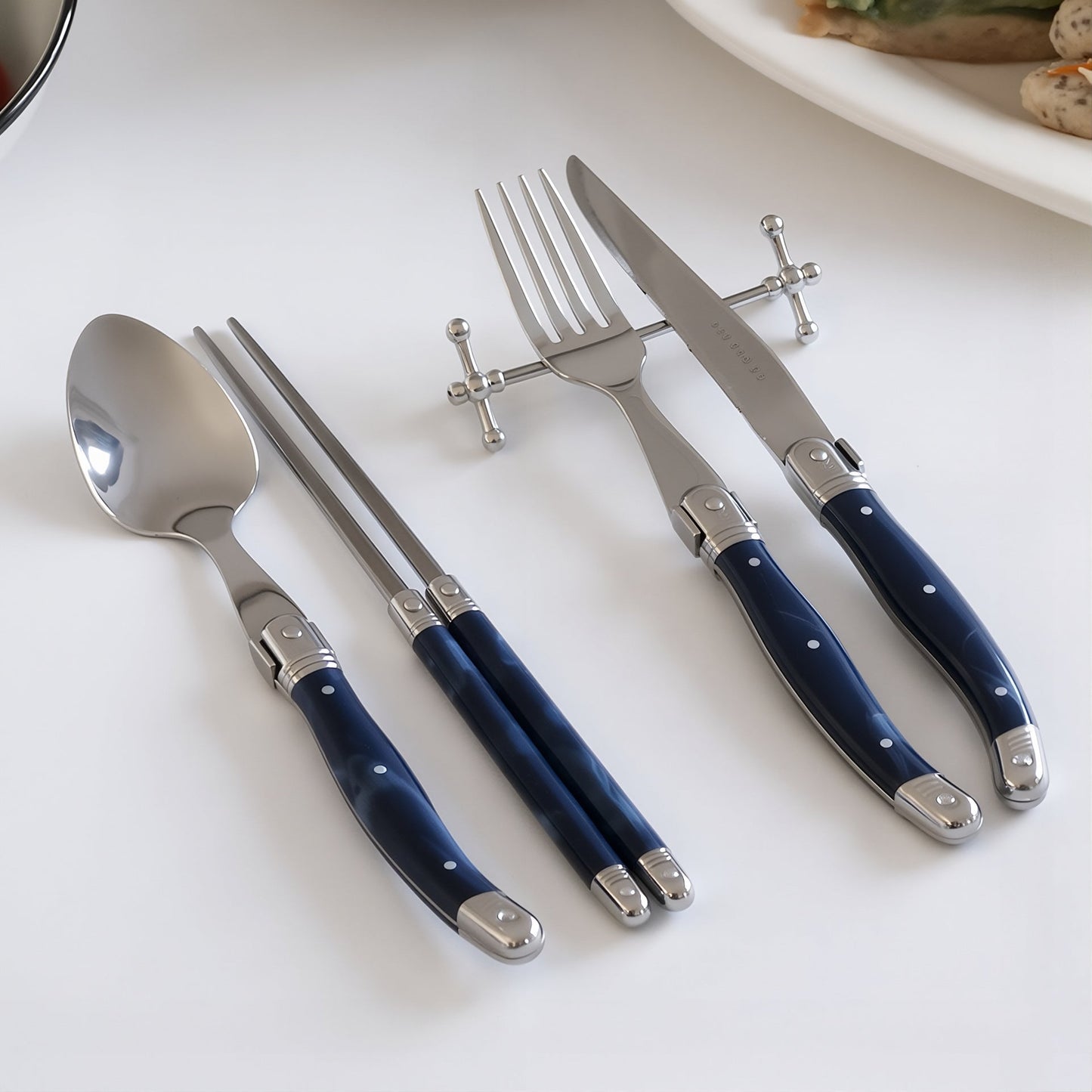 Laguiole Flatware & Chopsticks Set for 2 (8-Piece)