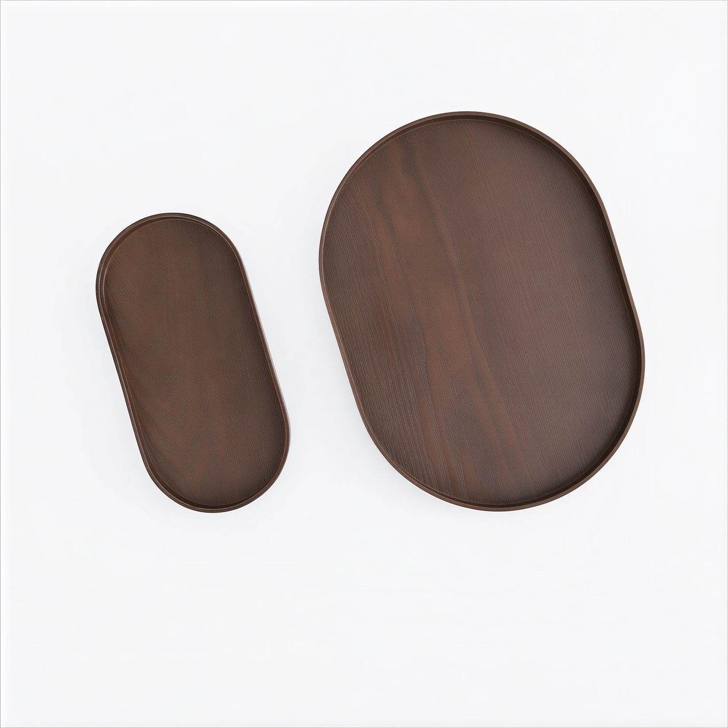 Erato Woodin Walnut Oval Serving Tray