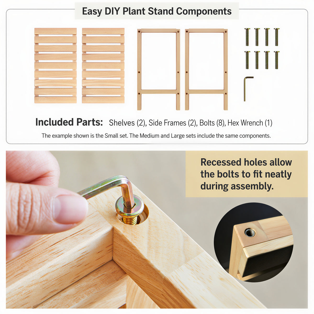 Solid Wood Plant Stand