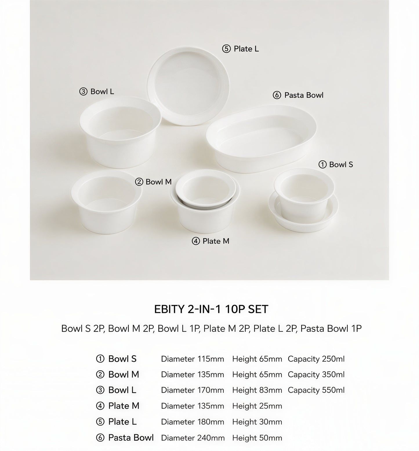 Rocher Ceramic Dinnerware Set for 2 (10-Piece)