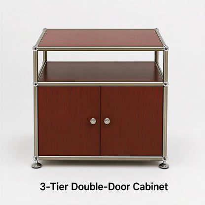 Mid-Century Birch 3-Tier Modular Shelf