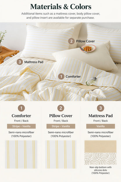 Castella Stripe Cloud Comforter Set