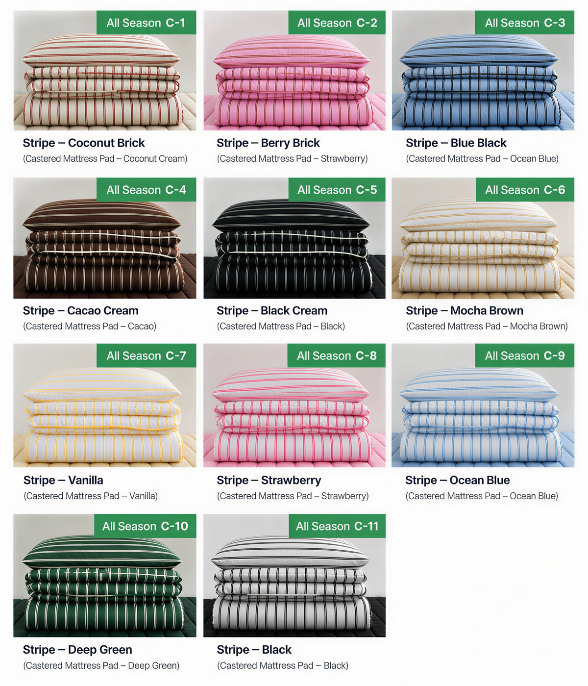 Castella Stripe Cloud Comforter Set