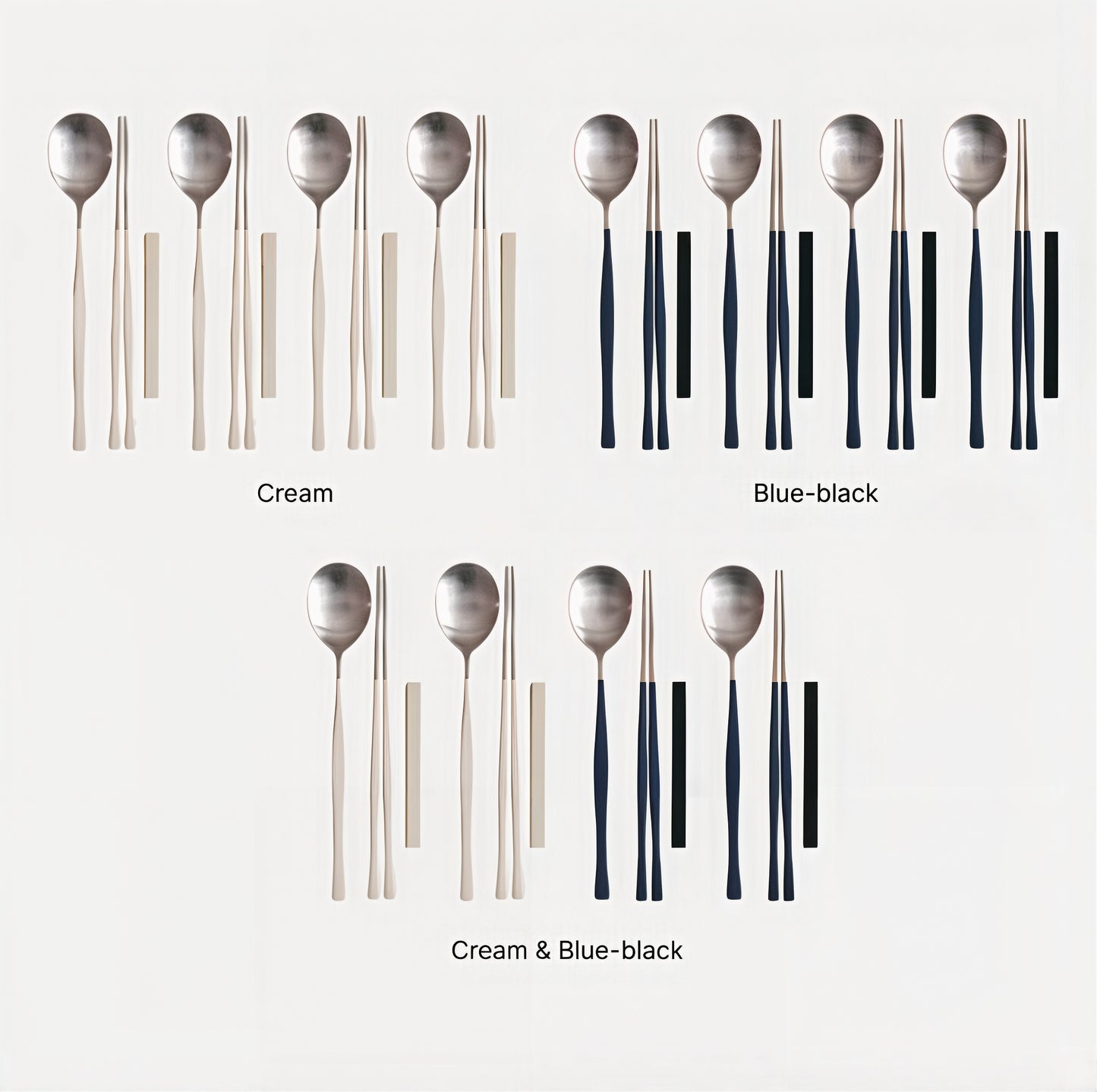 Satin Color Cutlery & Rest 4-Person Gift Set