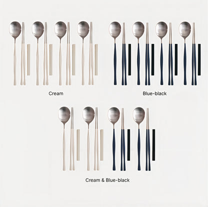 Satin Color Cutlery & Rest 4-Person Gift Set