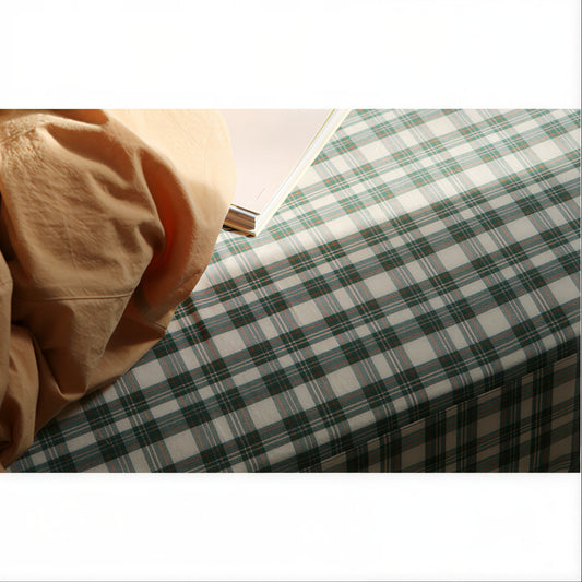Vintage Check Cotton Mattress Fitted Sheet - detail view
