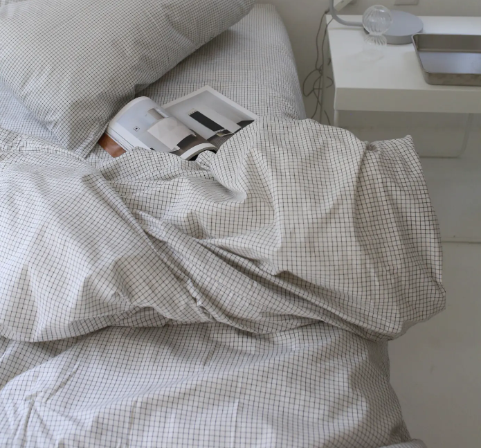 Almond Check Pattern Pure Cotton Duvet Cover & Fitted Sheet - image 5 of 5
